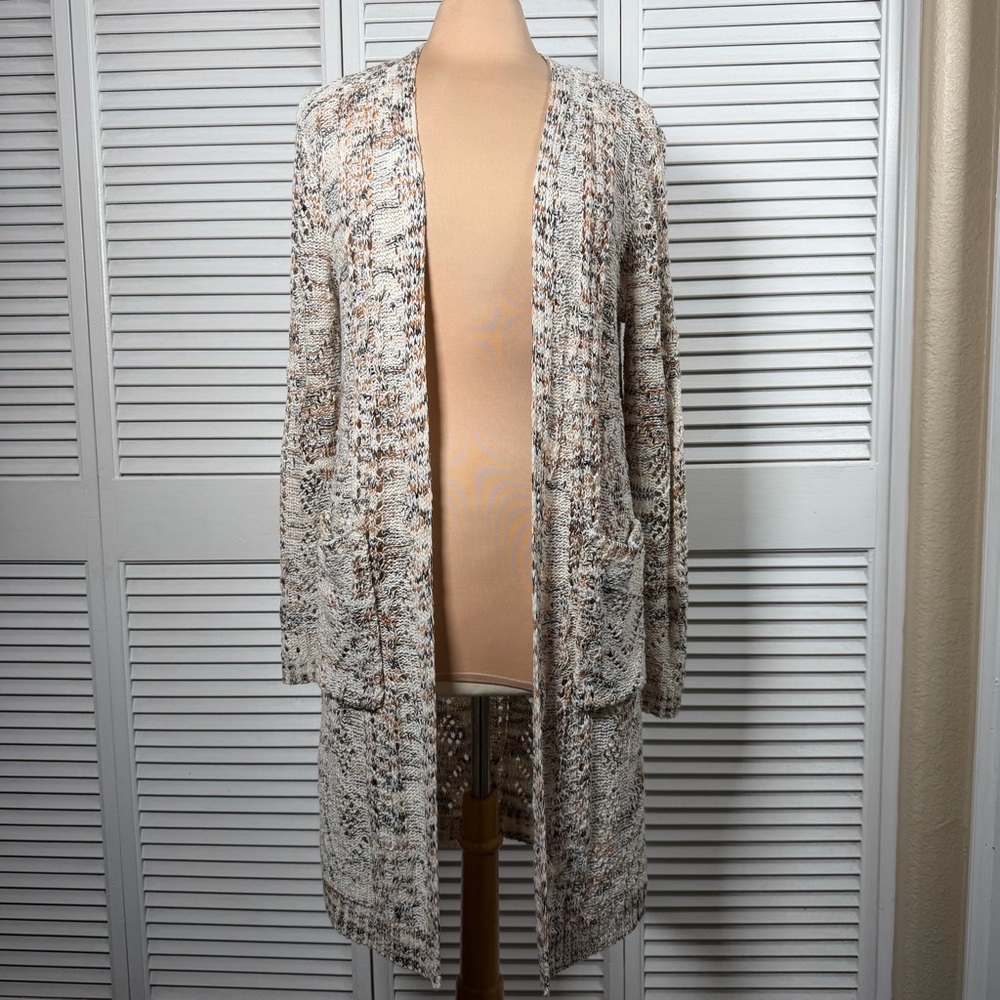 Knox Rose‎ Long Open Knit Cardigan Sweater – Size M